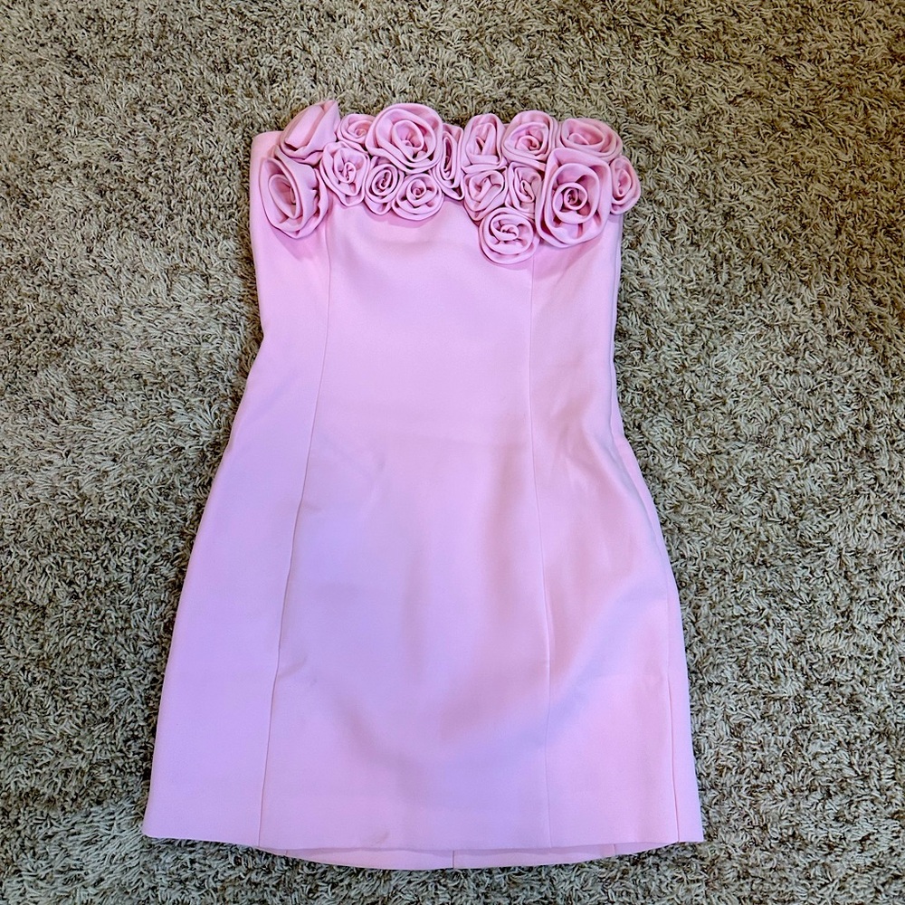 MESHKI Pink Floral Mini Dress